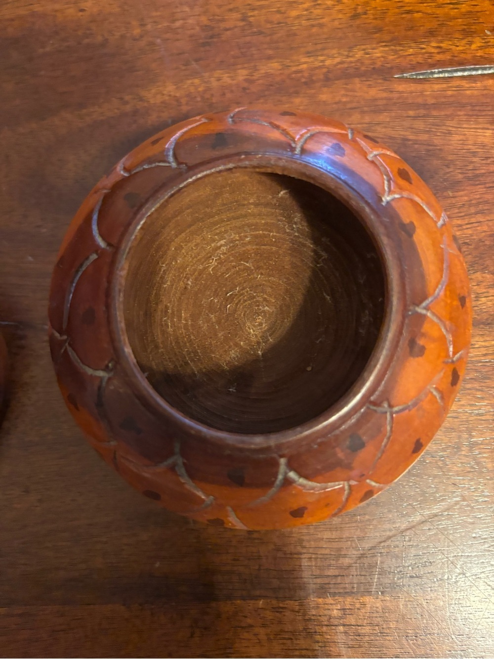 Handmade Wooden Bowls Lot Of 4 - Picture 3 of 15